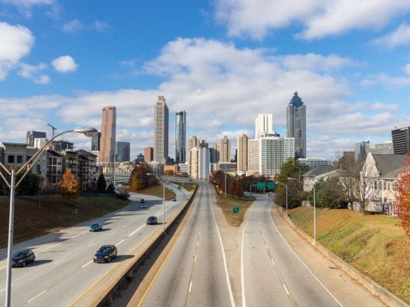Virginia Highland and the Atlanta skyline